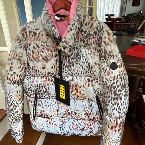 Moncler down ski coat jacket nwt size 3 leopard - Picture 2 of 9